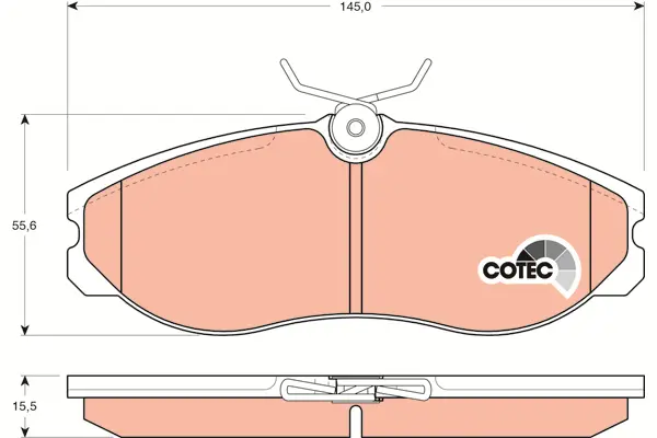 Brake Pad Set, disc brake TRW Braking 