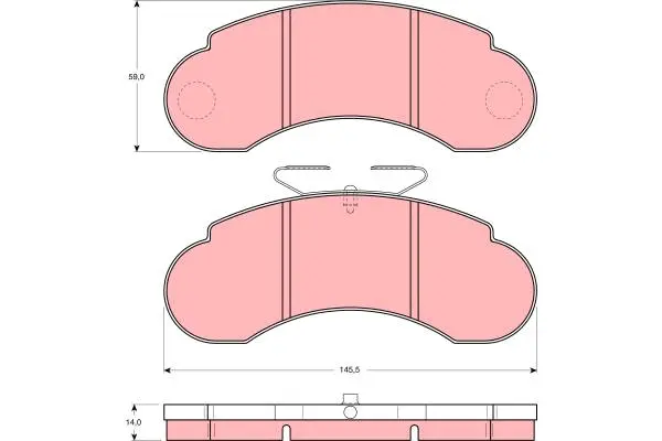 Brake Pad Set, disc brake TRW Braking 