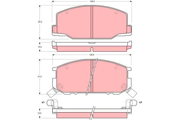 Brake Pad Set, disc brake TRW Braking 