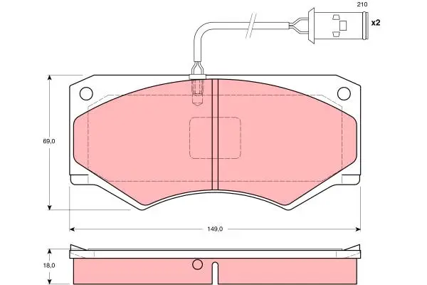 Brake Pad Set, disc brake TRW Braking 