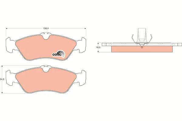 Brake Pad Set, disc brake TRW Braking 