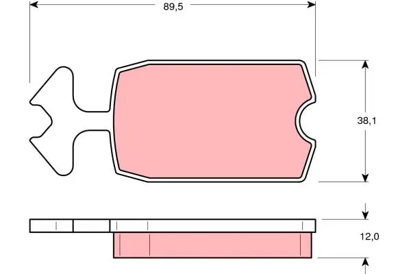 Brake Pad Set, disc brake TRW Braking 