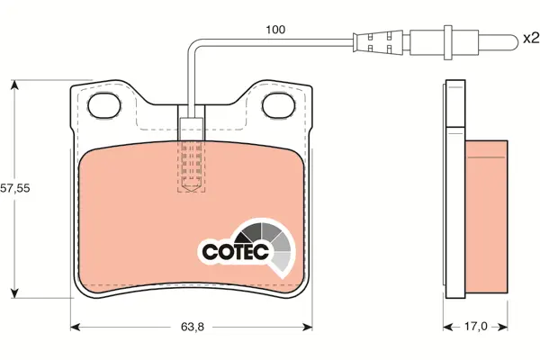 Brake Pad Set, disc brake TRW Braking 
