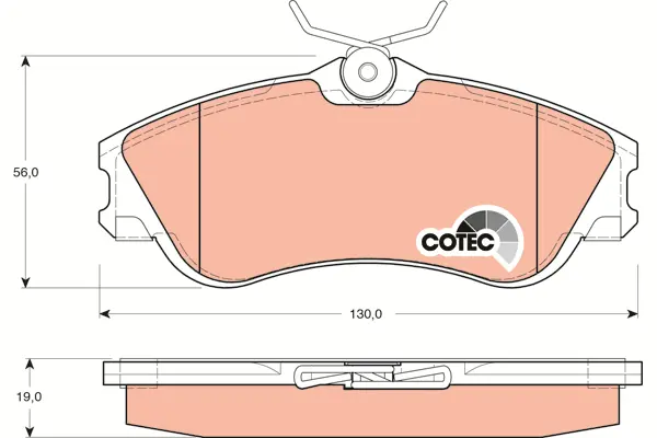 Brake Pad Set, disc brake TRW Braking 
