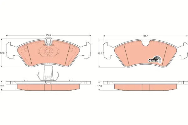 Brake Pad Set, disc brake TRW Braking 