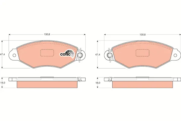 Brake Pad Set, disc brake TRW Braking 
