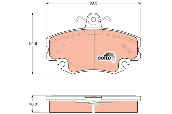 Brake Pad Set, disc brake TRW Braking 