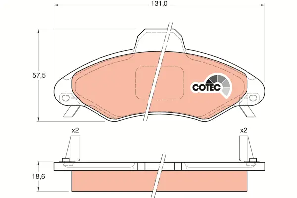 Brake Pad Set, disc brake TRW Braking 