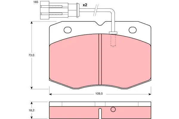 Brake Pad Set, disc brake TRW Braking 