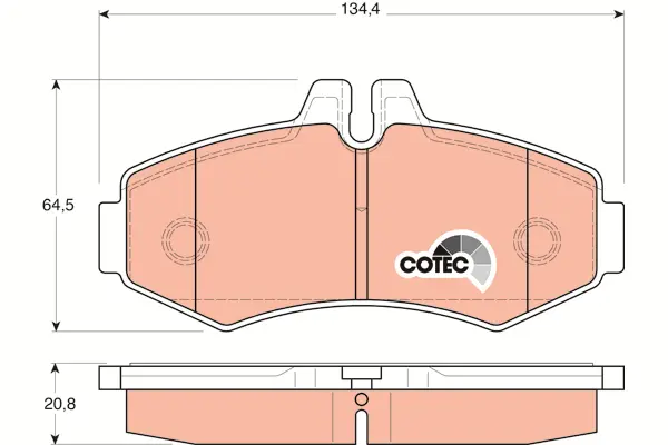 Brake Pad Set, disc brake TRW Braking 