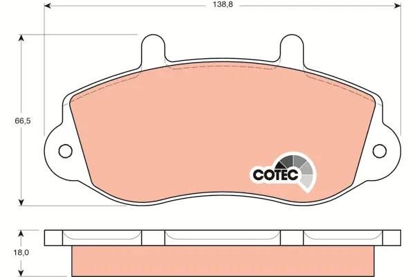 Brake Pad Set, disc brake TRW Braking 