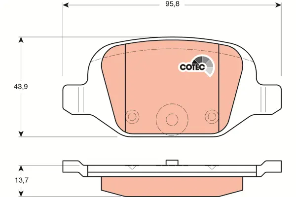 Brake Pad Set, disc brake TRW Braking 