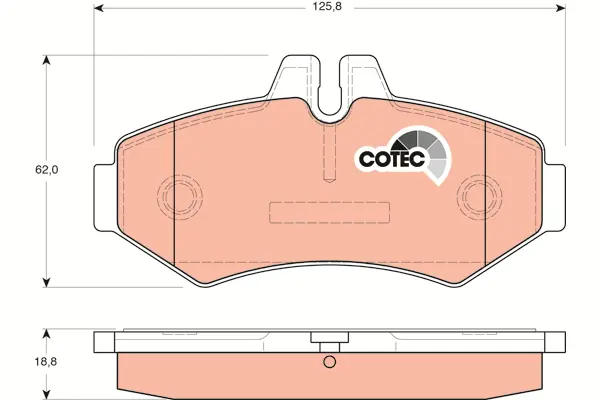 Brake Pad Set, disc brake TRW Braking 