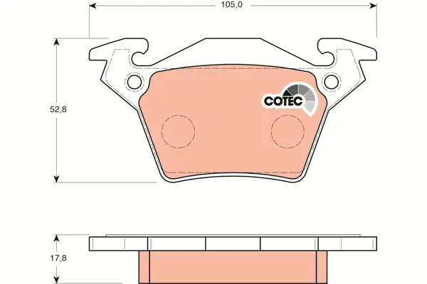 Brake Pad Set, disc brake TRW Braking 
