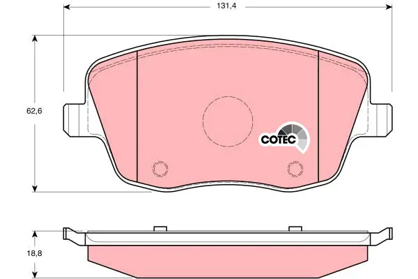 Brake Pad Set, disc brake TRW Braking 