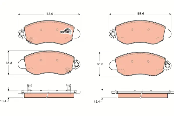 Brake Pad Set, disc brake TRW Braking 