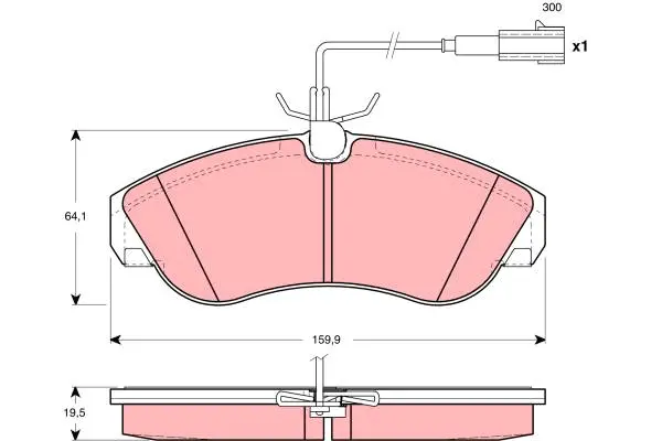 Brake Pad Set, disc brake TRW Braking 