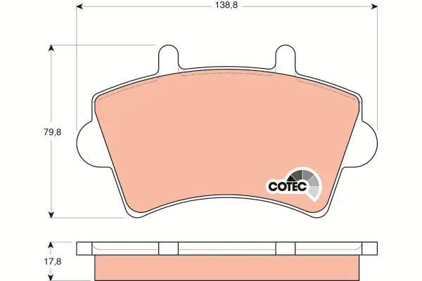 Brake Pad Set, disc brake TRW Braking 