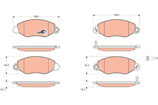 Brake Pad Set, disc brake TRW Braking 
