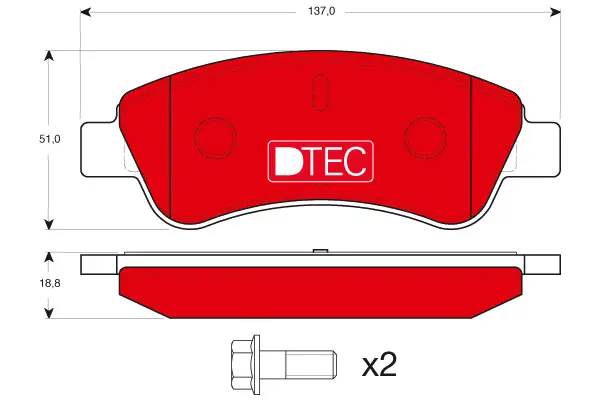 Brake Pad Set, disc brake TRW Braking 
