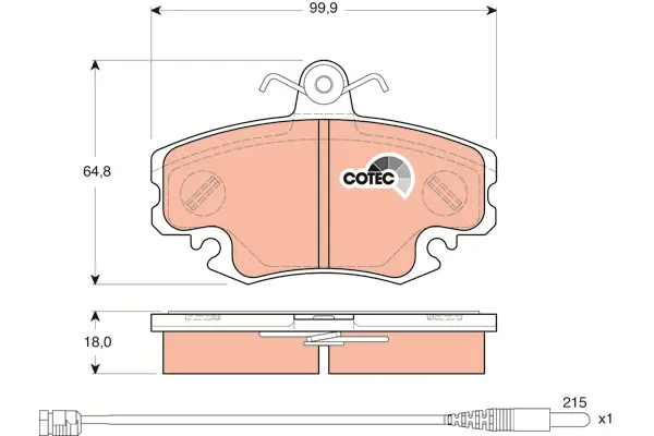 Brake Pad Set, disc brake TRW Braking 