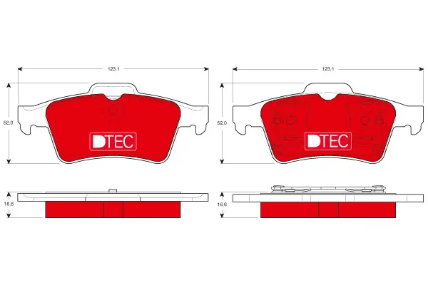 Brake Pad Set, disc brake TRW Braking 