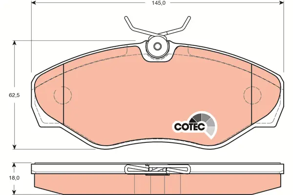 Brake Pad Set, disc brake TRW Braking 