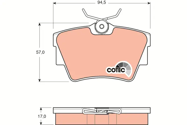 Brake Pad Set, disc brake TRW Braking 
