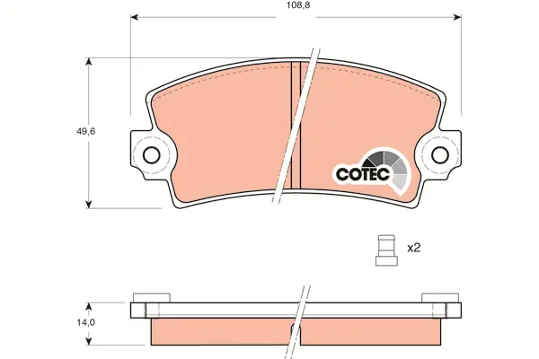 Brake Pad Set, disc brake TRW Braking 