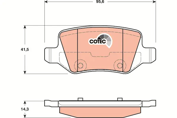 Brake Pad Set, disc brake TRW Braking 