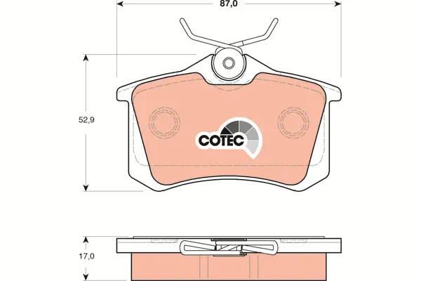 Brake Pad Set, disc brake TRW Braking 