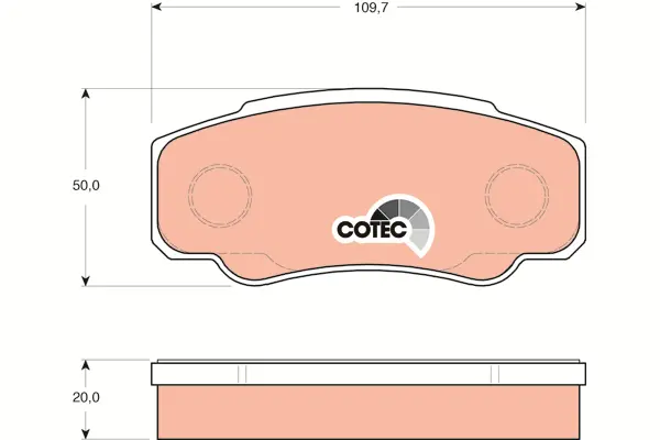 Brake Pad Set, disc brake TRW Braking 