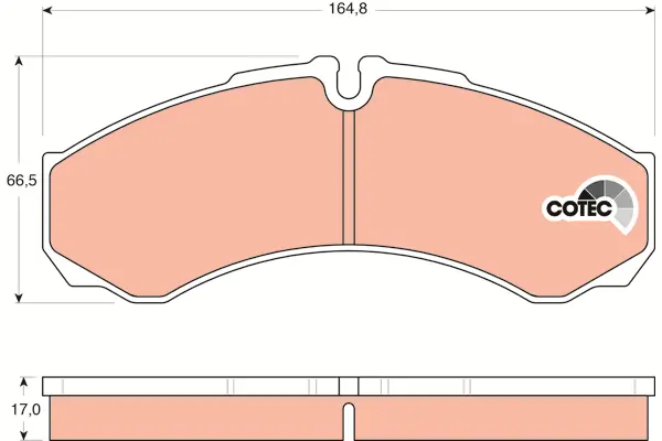 Brake Pad Set, disc brake TRW Braking 