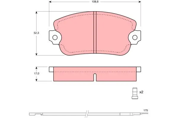 Brake Pad Set, disc brake TRW Braking 