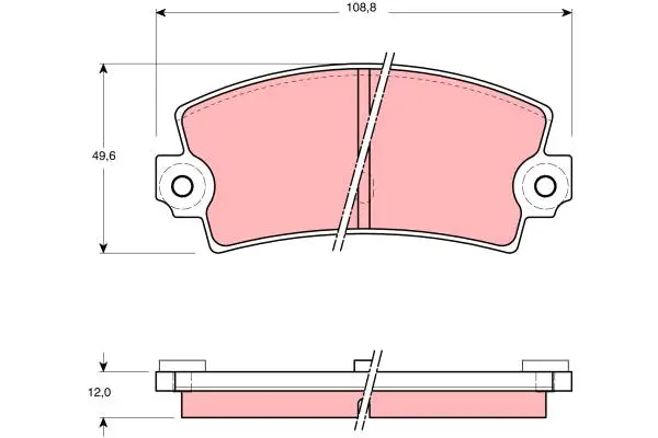 Brake Pad Set, disc brake TRW Braking 