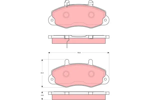 Brake Pad Set, disc brake TRW Braking 