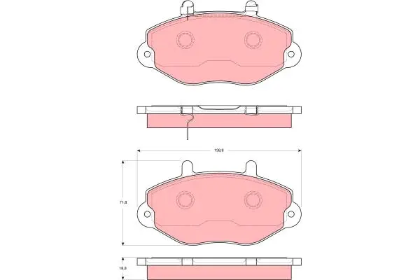 Brake Pad Set, disc brake TRW Braking 