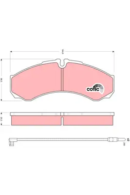Brake Pad Set, disc brake TRW Braking 