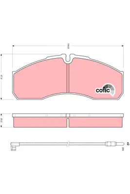 Brake Pad Set, disc brake TRW Braking 