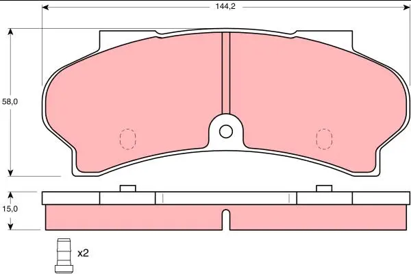 Brake Pad Set, disc brake TRW Braking 