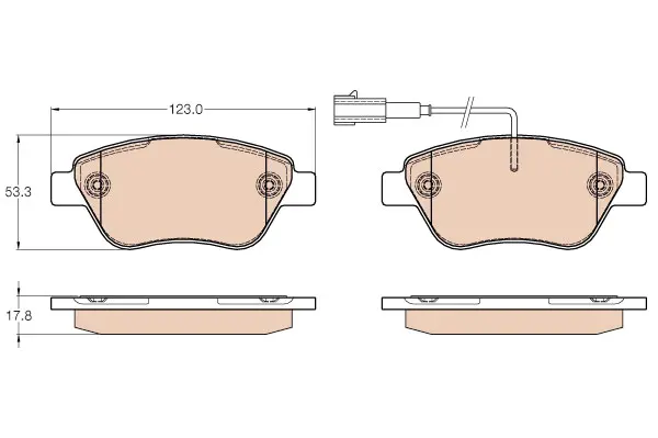 Brake Pad Set, disc brake TRW Braking 
