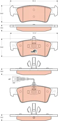 Brake Pad Set, disc brake TRW Braking 