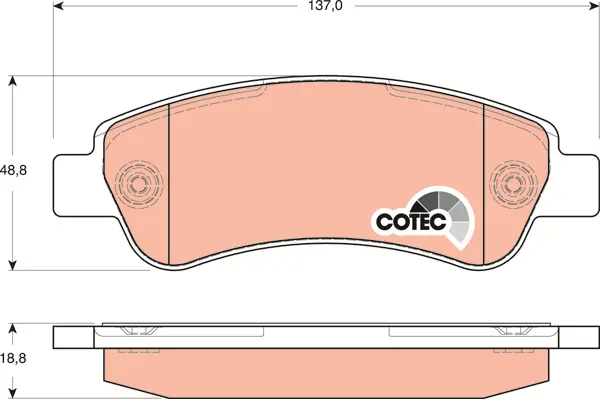 Brake Pad Set, disc brake TRW Braking 