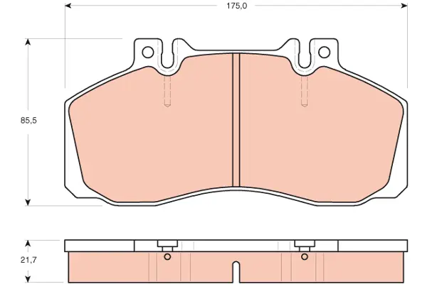 Brake Pad Set, disc brake TRW Braking 
