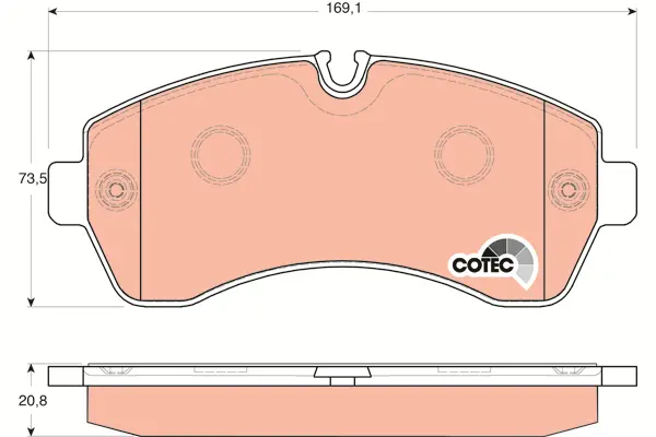 Brake Pad Set, disc brake TRW Braking 