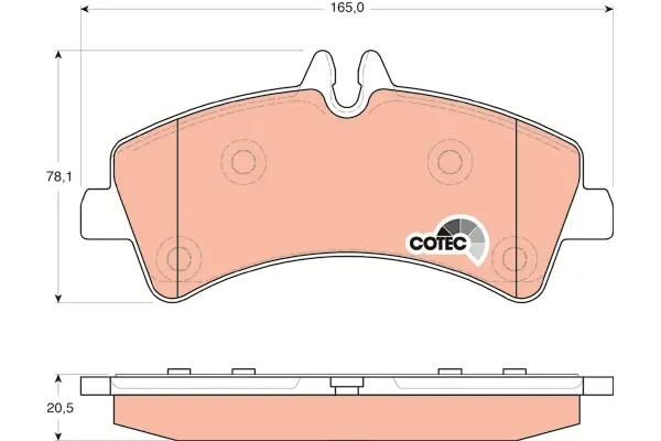 Brake Pad Set, disc brake TRW Braking 