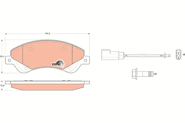 Brake Pad Set, disc brake TRW Braking 