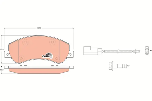 Brake Pad Set, disc brake TRW Braking 