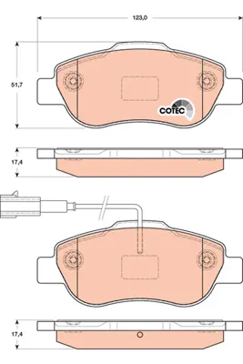 Brake Pad Set, disc brake TRW Braking 