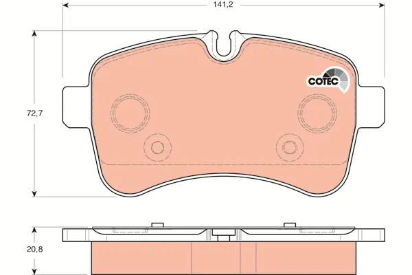 Brake Pad Set, disc brake TRW Braking 